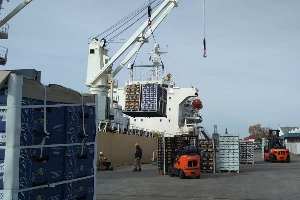 La carga salió desde el puerto bonaerense de Campana.