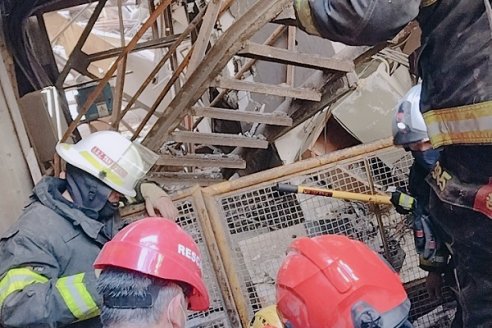 El derrumbe del silo dejó dos heridos que están fuera de peligro
