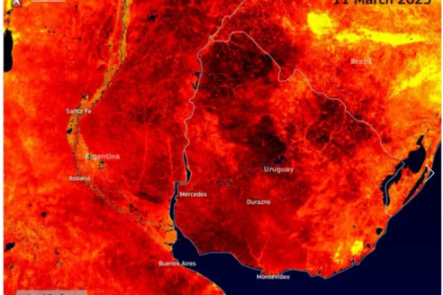 Foto satelital muestra un escenario climático surealista en la región