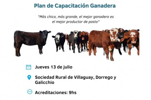 En Villaguay cerrará el ciclo de capacitación ganadera 2023