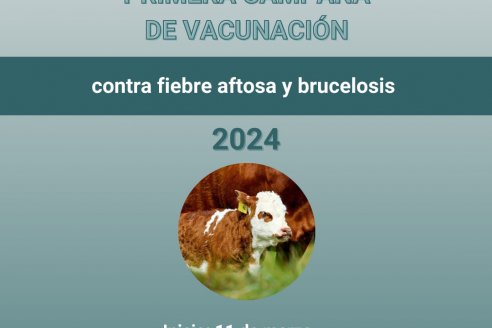 La vacunación contra aftosa arranca el 11 de marzo en Entre Ríos