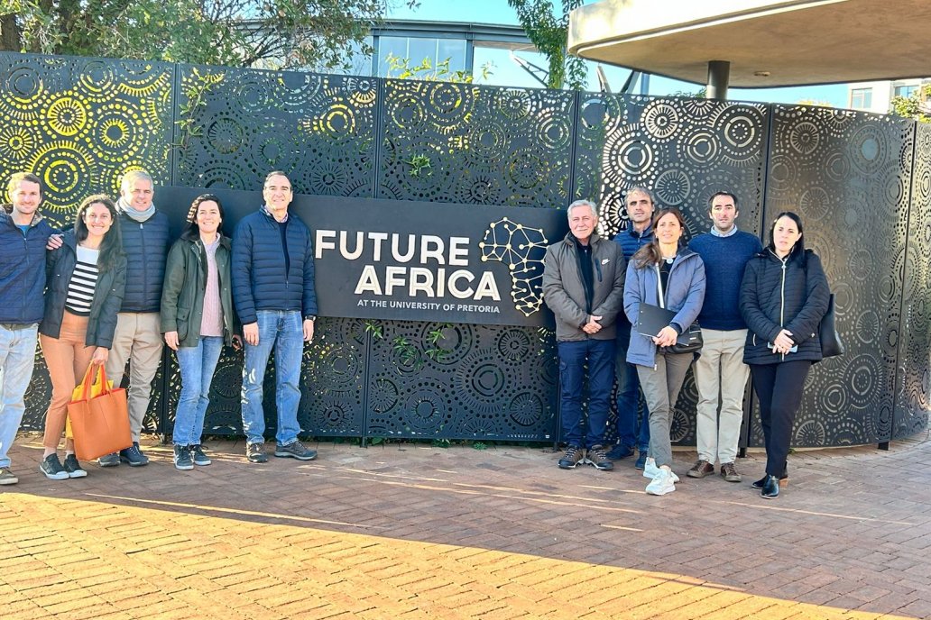 Parte de la delegación en la Universidad de Pretoria.