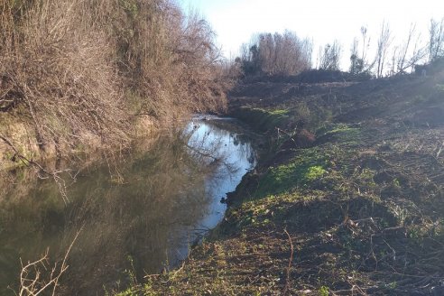 Trabajan en la limpieza del arroyo Clé para paliar el impacto de las inundaciones en zonas rurales