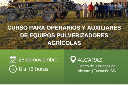 Curso de Operarios y Auxiliares de equipos pulverizadores agrícolas