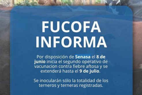 Senasa ordenó vacunar contra fiebre aftosa desde este 8 de junio